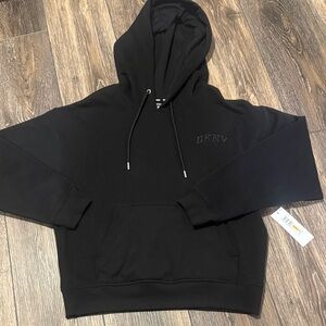 DKNY Womens Classic Black Hoodie size Small NEW
